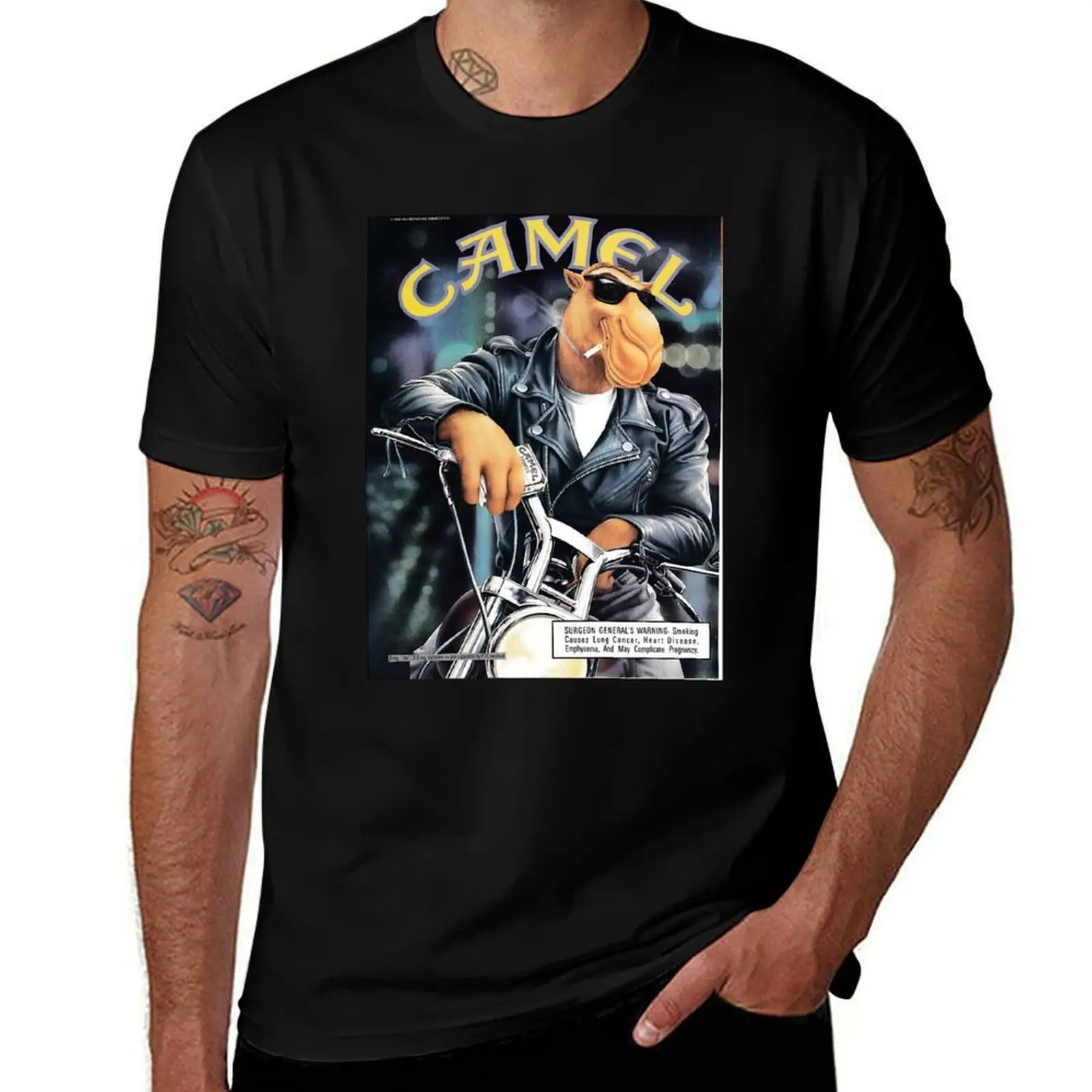 

Joe Camel Motorcycle T-Shirt Modern Style Print T-Shirt
