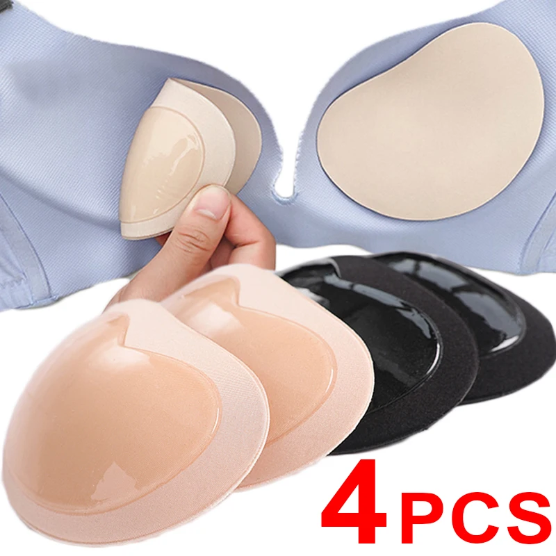 Chest Pad Bikini Set Push Up Padded Bikinis Swimsuit Women Swimwear Thicker Breathable Sponge Bra Pads Nipple Cover 