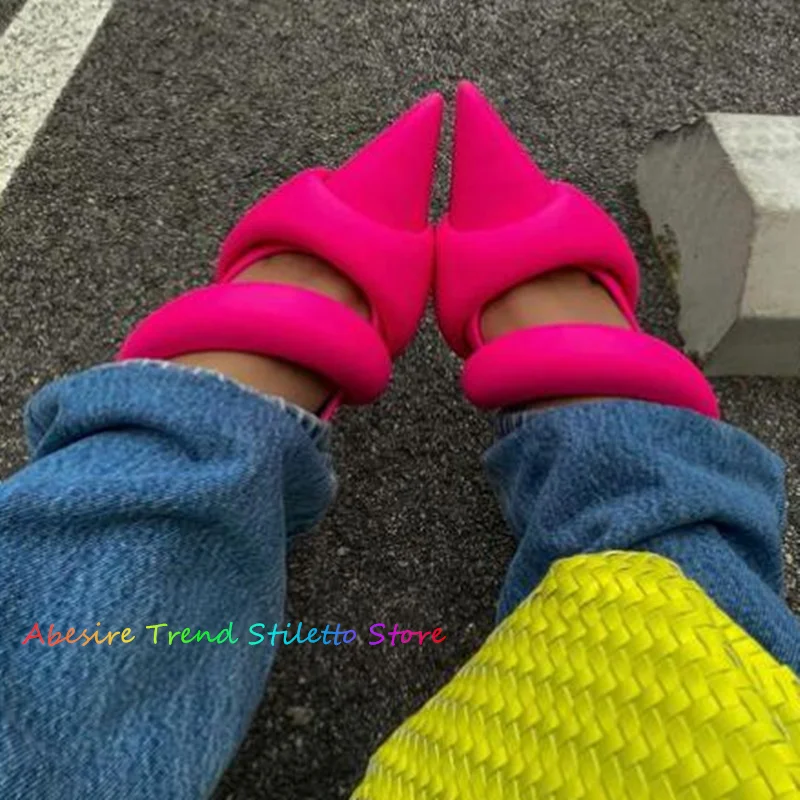 Pointy Cat Heel Pumps Women Summer New Sexy Upper Winding Designer Brand Strange Heel Elegent Trendy Ladies Party Dress Shoes view 2