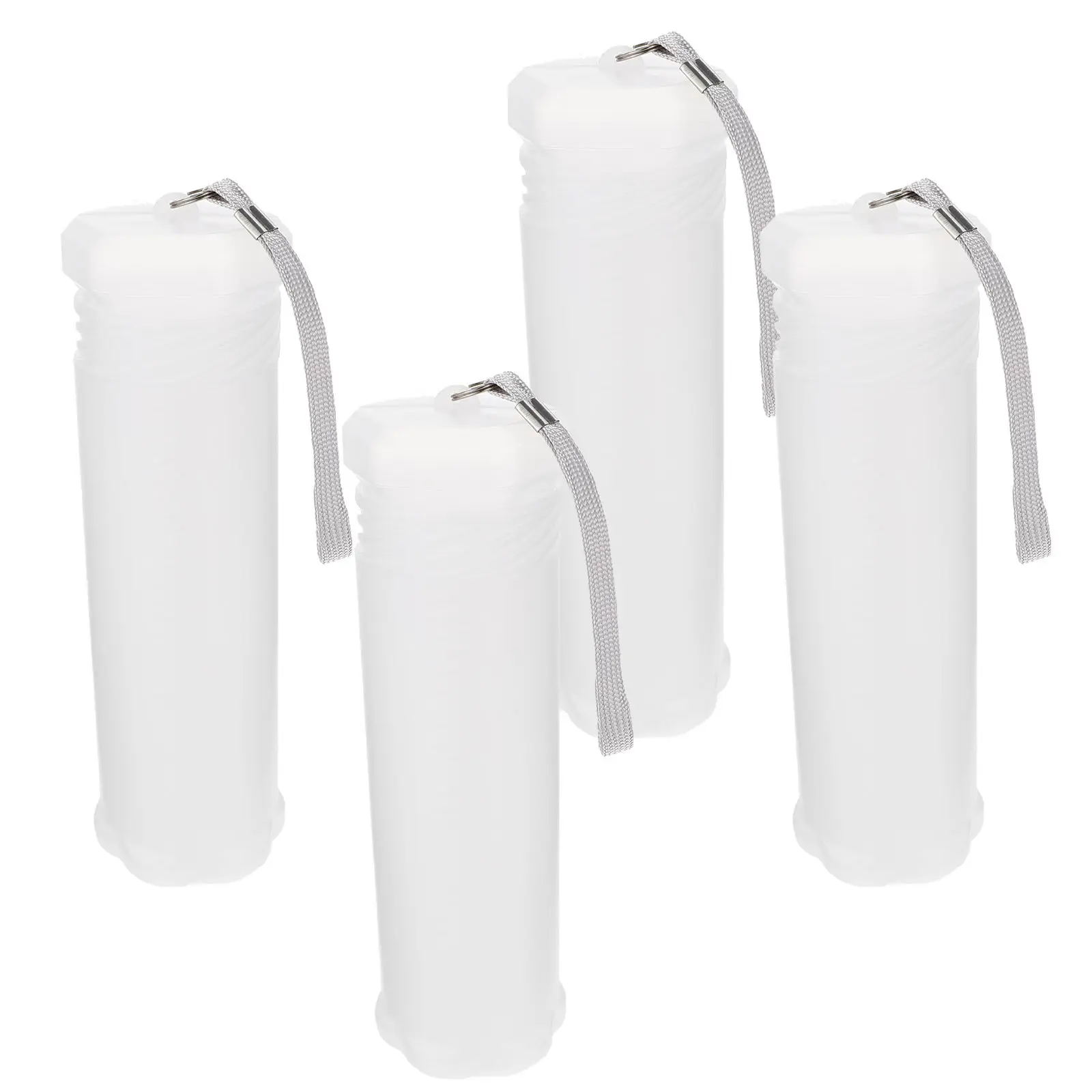 4 Pcs Clear Plastic Paintbrush Storage Bucket Pencil Case Telescopic Pen Holder Expandable Pencil Storage Box Art Organizer