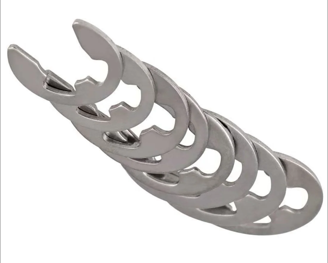 50pcs 1.2mm 2mm 3mm 4mm 5mm Stainless Steel E Type Clip Circlip Retaining Ring for Shaft Fastener Washers Hardware