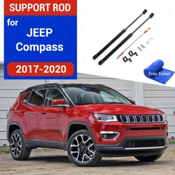 Auto cofano anteriore idraulico asta di sollevamento molla a Gas ammortizzatore barre del puntone staffa Styling per Jeep Compass 2017 2018 2019 2020 2021 2022