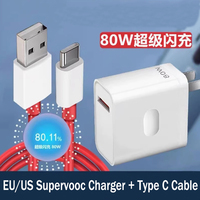 Oneplus Charger Original Supervooc 80W Type-A Power Adapter EU US Super Fast Type C Cable For One Plus 13 12 Ace5 Pro Nord CE 4