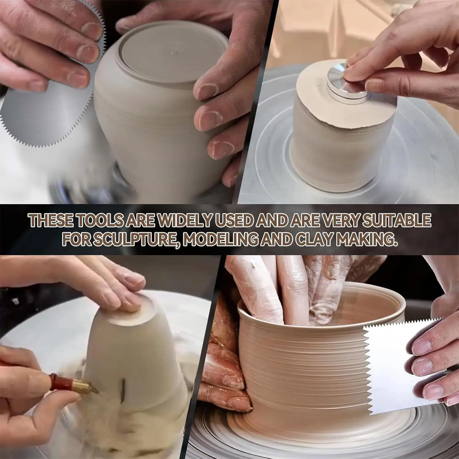 مسننة الضلع الفولاذ المقاوم للصدأ النمذجة أدوات القطع أطقم النحت النمذجة القاطع مكشطة للطلاب المعلمين المتحمسين المنزل