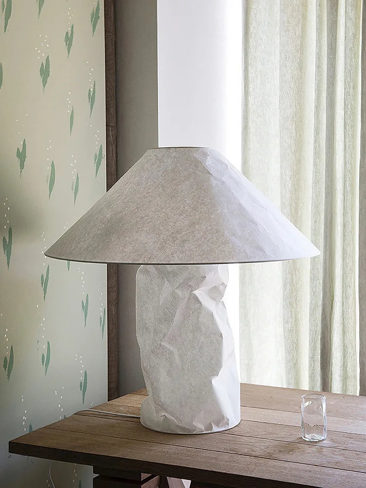 Imagem -04 - Led Wabi Sabi Paper Floor Lamp Nordic Ingo Maurer Abajur para o Quarto Sala de Cabeceira Decoração do Hotel Nordic