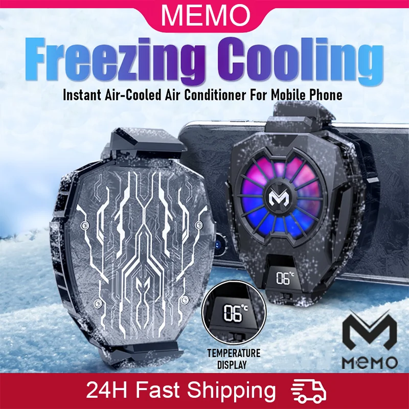 

MEMO DL05 Mobile Phone Cooler Cooling Fan Radiator For PUBG iPhone Gaming Cooler System Cool Heat Sink For Smartphones Tablets