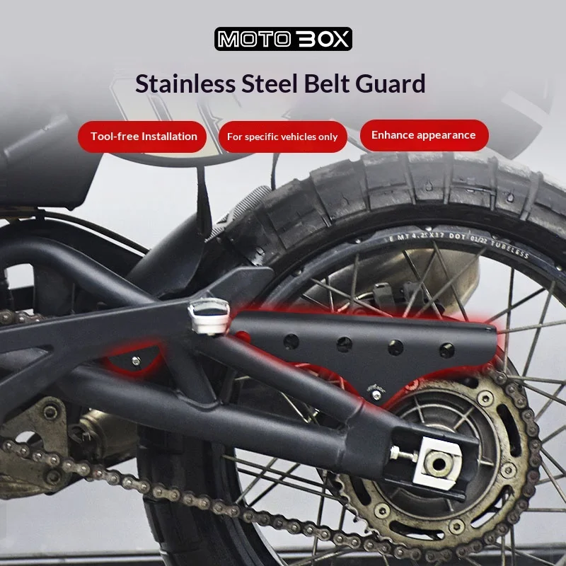 【Premium】For GAOKIN GK500 Modified Stainless Steel Chain Cover, Vintage Gearbox Belt Cover, Protective Decoration Accessory