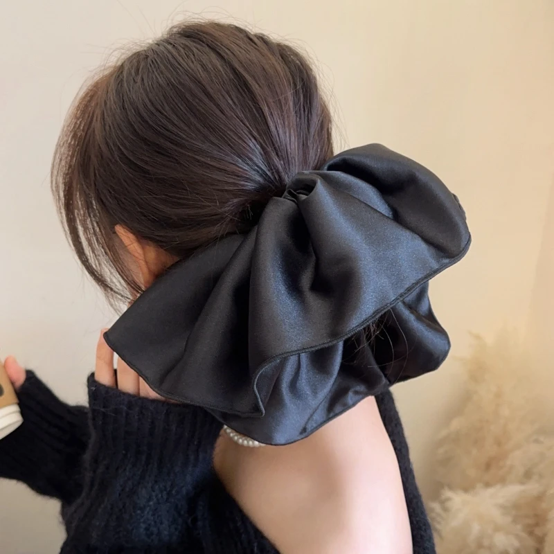

Oversized Silk Scrunchies for Women Satin Elastic Hair Bands Laege Size Hair Ties Ponytail Holder Rubber Bands Hair Accessories
