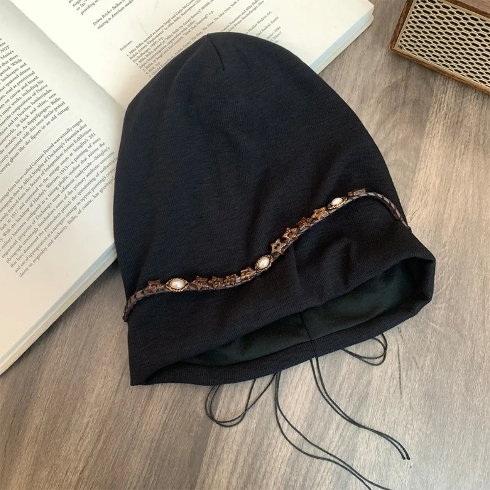 

Trendy Vintage Y2k Baggy Cap Ethnic Style Boho Beanies Cap Versatile Star Fringed Pullover Hats Women