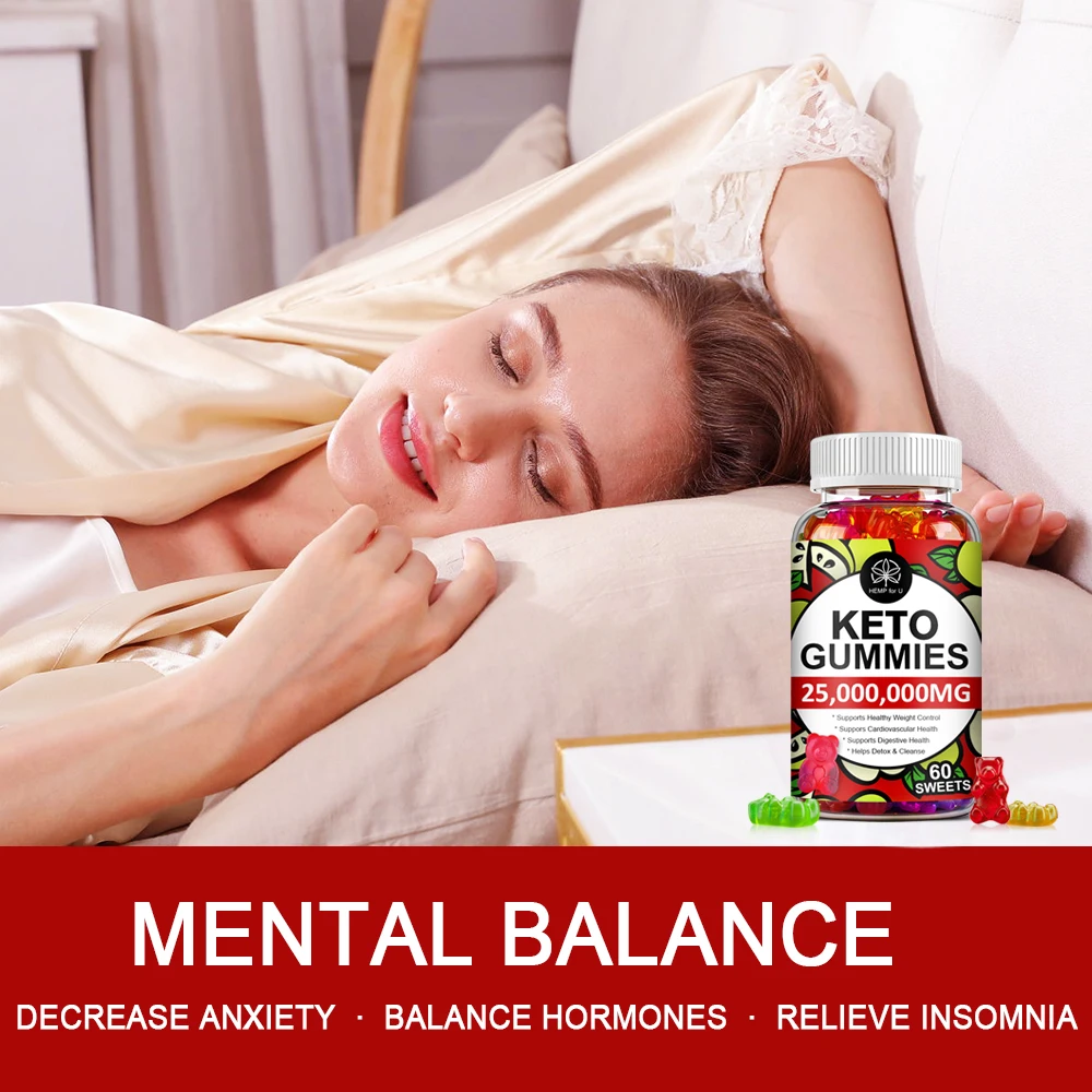 Ketone Gummies Apple Cider Vinegar Keto Bear For Anxiety & Stress Immune Health Improve Bad Mood Weight Management For Gym