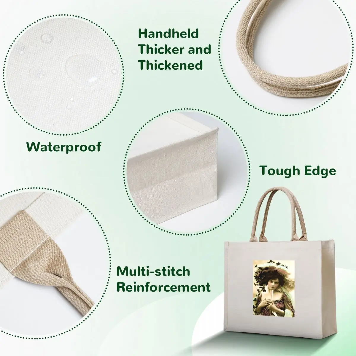 FLAPPER with a FAN : Vintage 1920 Art Deco Print Tote Bag eco pack Shopping bags Shopper handbag shopping bag logo