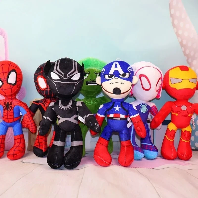 Marvels Anime Figure Movies Peripheral Plush Toy Captain America Iron Man Hulk Birthday Christmas Gifts