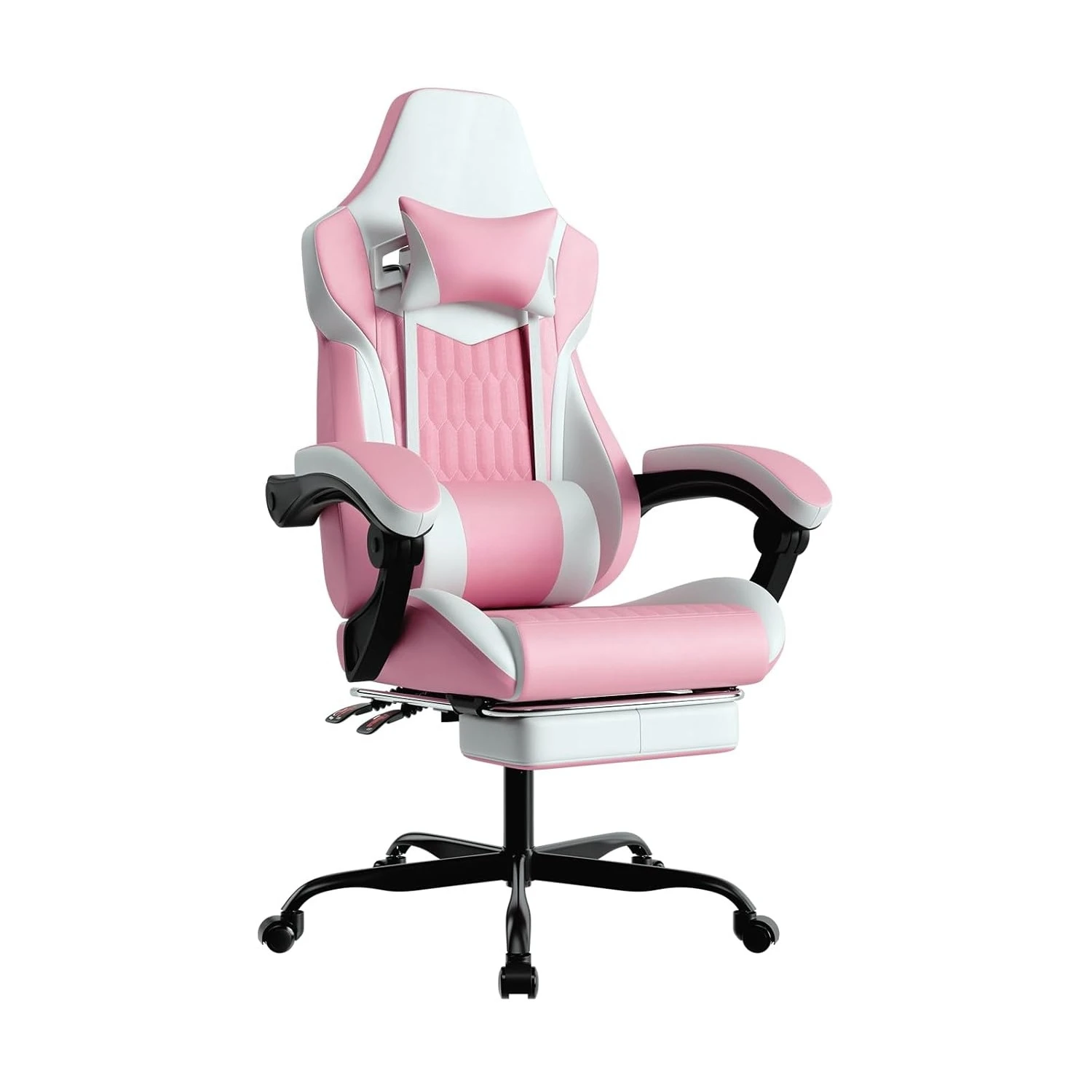 

Ergonomic High-Back Gaming Chair with Footrest Adjustable Headrest & Lumbar Support Racing Style for Office Home, Customized
