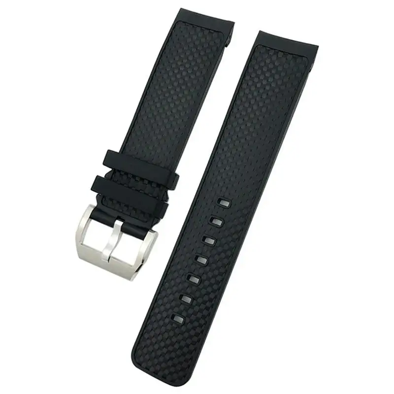 NFR 22mm Rubber Silicone Watch Band Fit for IWC Aquatimer AUTOMATIC IW329001 / 002 Black Waterproof Strap Quick Release