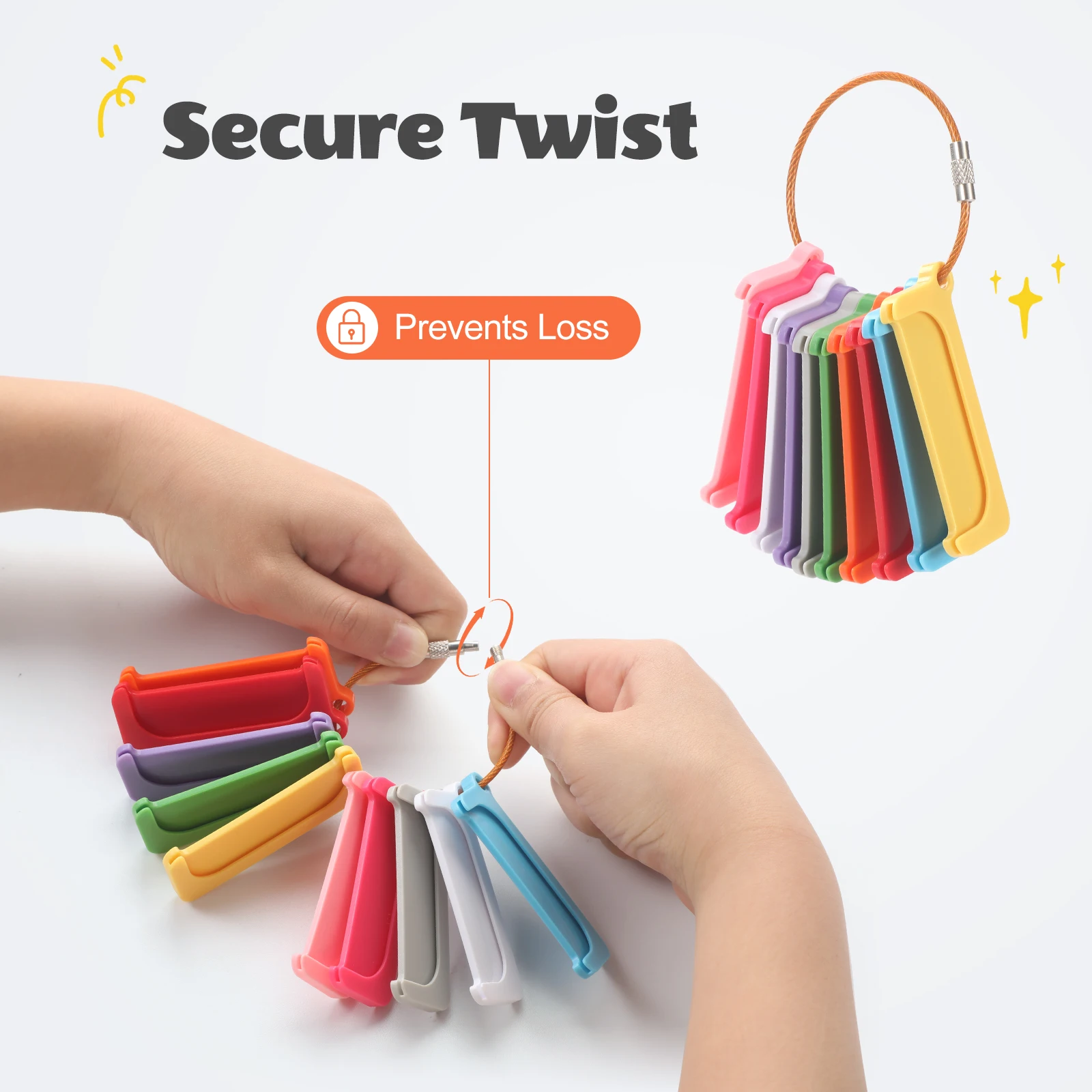 

10Pcs Yoto Card Holders Reusable Plastic Storage Pouch with Ring Loops for Yoto Mini Player Audio Cards Organizer