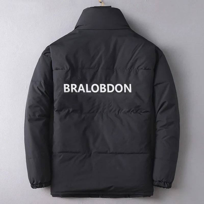 Bralobdon 2024 new down padded jacket with cotton jacket Letter men\'s down padded jacket with thick bread jacket for warmth