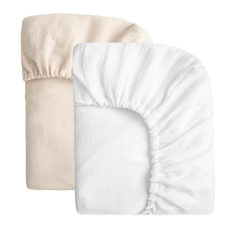 2pcsまたは3pcsセット快適なベビーフィットシートバシネット、ソフト＆通気性のあるコットンベビーベッドマットレススリーブプロテクター4xbc