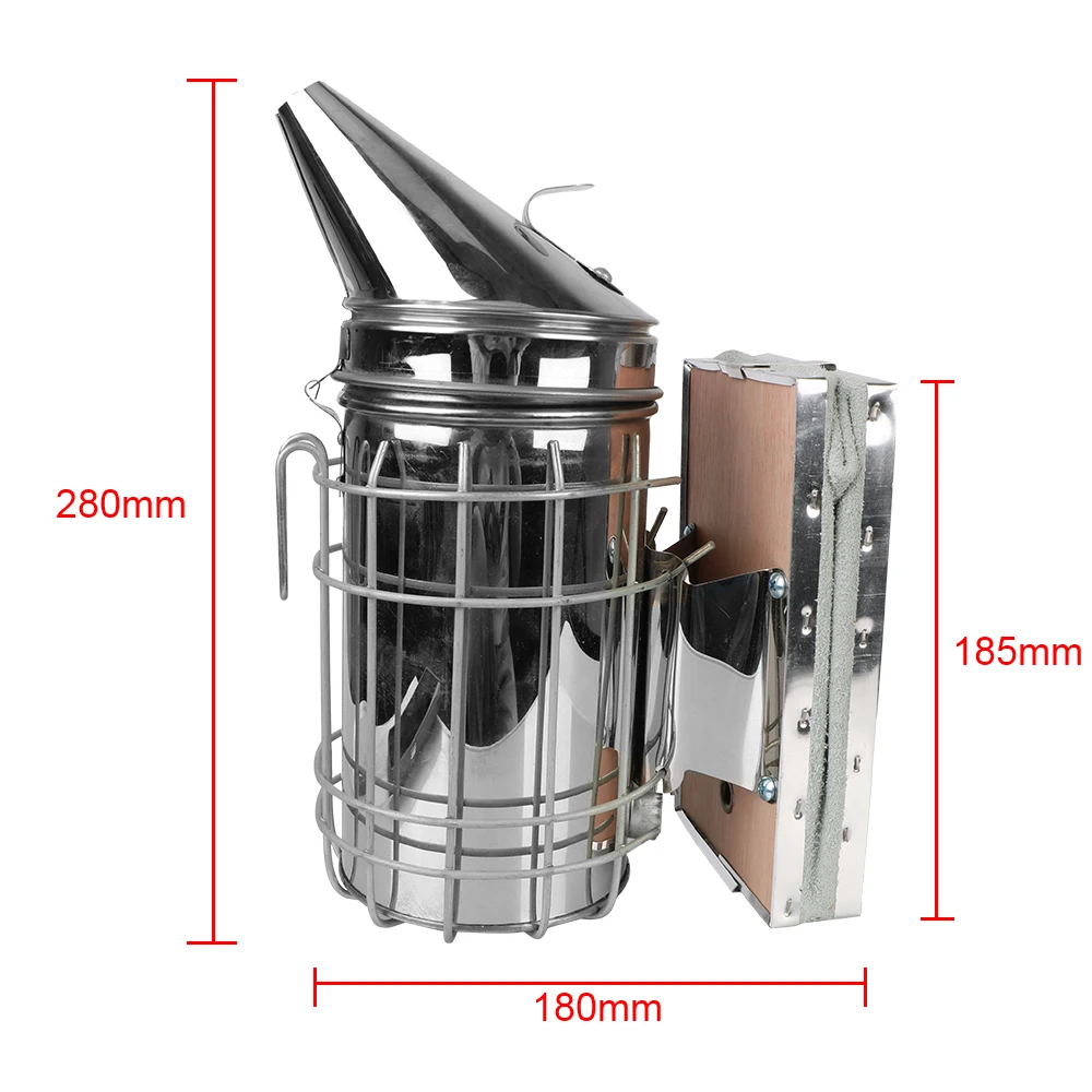 1Pcs Stainless Steel Bee Smoker Sprayer Expeling Bees Beekeeper Dedicated Apiculture Beekeeping Equipment with Bee Smoke Bombs