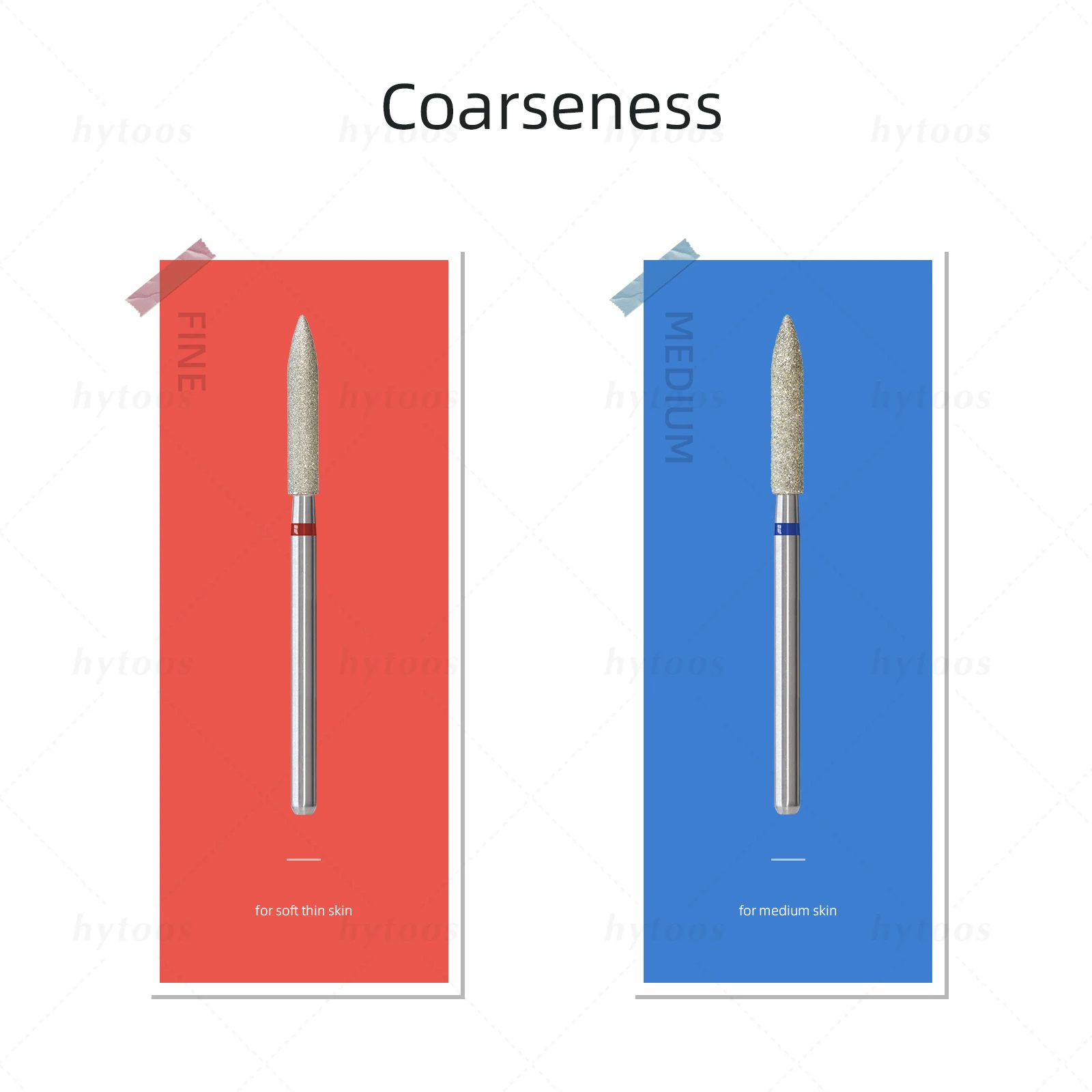 HYTOOS 3mm Large Barrel Cone Cuticle Clean Nail Drill Bit, Russian Diamond Nail Bits Dead Skin Nail Cleaner Accessories