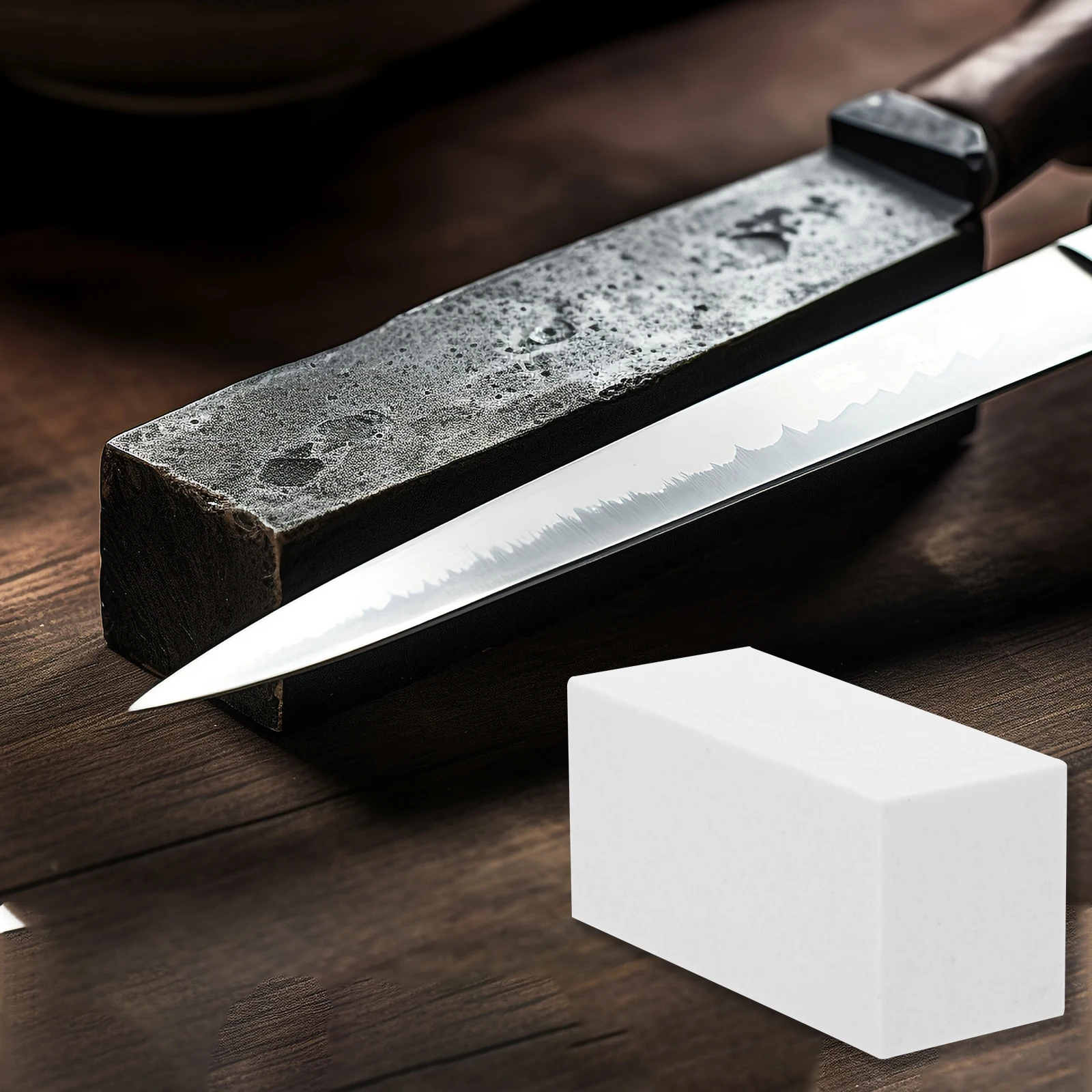 

White Corundum Flattening Stone Block Double Sided For Sharpening Stone Repair Smooth Hard Wear Resistant Tool Kitchen Bar