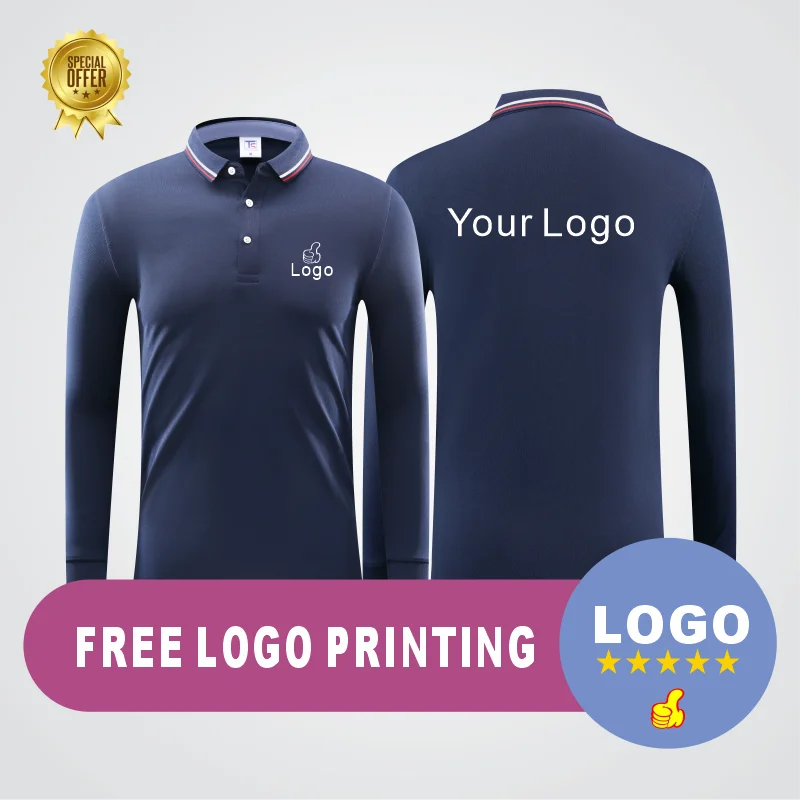 

Customized autumn men's and women's polo 2024 new long sleeved lapel casual shirt