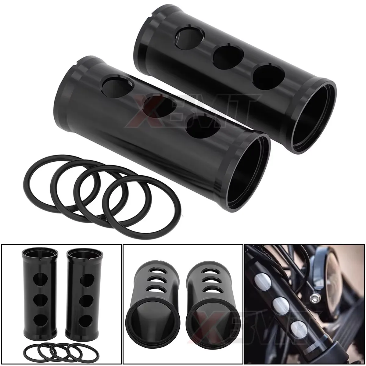 Motorcycle Fork Upper Front Shock Absorber Pipe Cover For Harley Softail Standard FXST Slim FLSL Street Bob FXBBS 114 FXBB 107