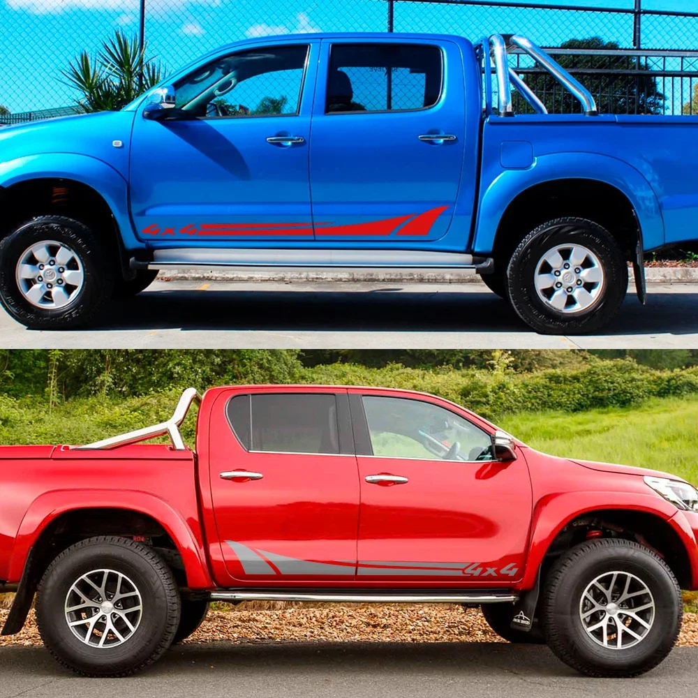2PCS Universal Pickup Tür Rock 4x4 Styling Aufkleber für Ford Ranger Raptor Isuzu Dma Nissan NAVARA Toyota hilux Auto Zubehör – Detail 4