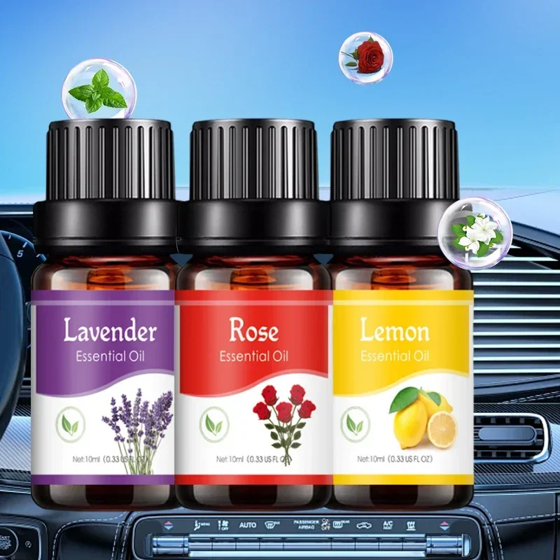 10ml Auto Air Freshener Smell Car Styling Replenishment Aromatherapy Oil Natural Plant Essential Flavoring Vents Fragrance Tools