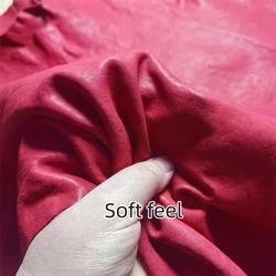 1.2/1.3mm Red Mixed Sheep Leather. First Layer Leather.Real Leather Fabric.Handmade DIY Soft Bag.Leather Jacket.Whole Sheepskin