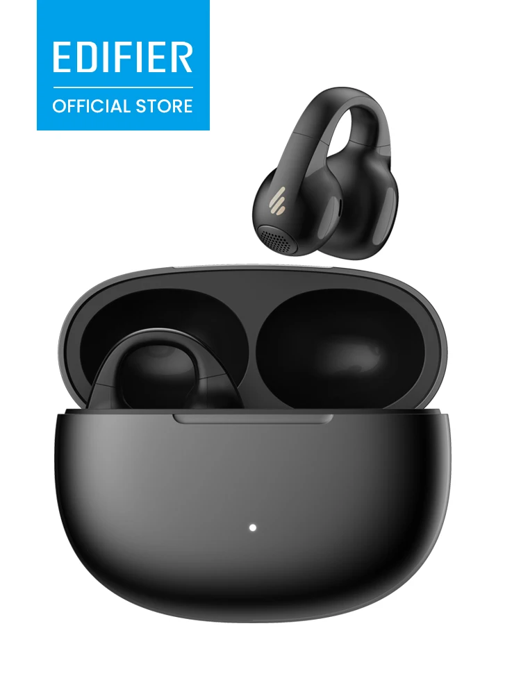 EDIFIER Comfo C Open-Ear TWS Ohrhörer Bluetooth 5.4 Clip-On Kabellose Kopfhörer mit KI-Geräuschunterdrückung 28h Akkulaufzeit IP56 Wasserdicht