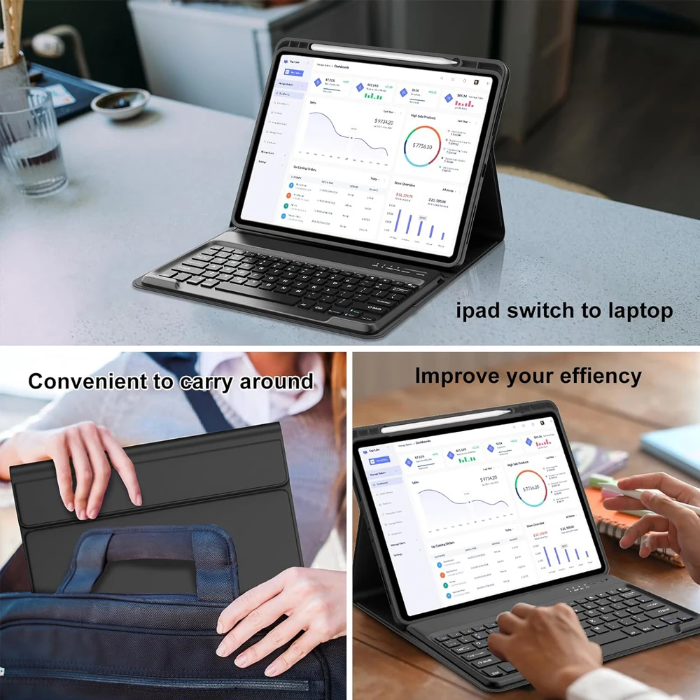 حافظة لجهاز Lenovo Xiaoxin Pad Pro مقاس 12.7 بوصة 2025، لوحة مفاتيح قابلة للفصل لجهاز Lenovo ldea Tab Pro 12.7 بوصة مع فتحة قلم TB373FU TB375FC #6