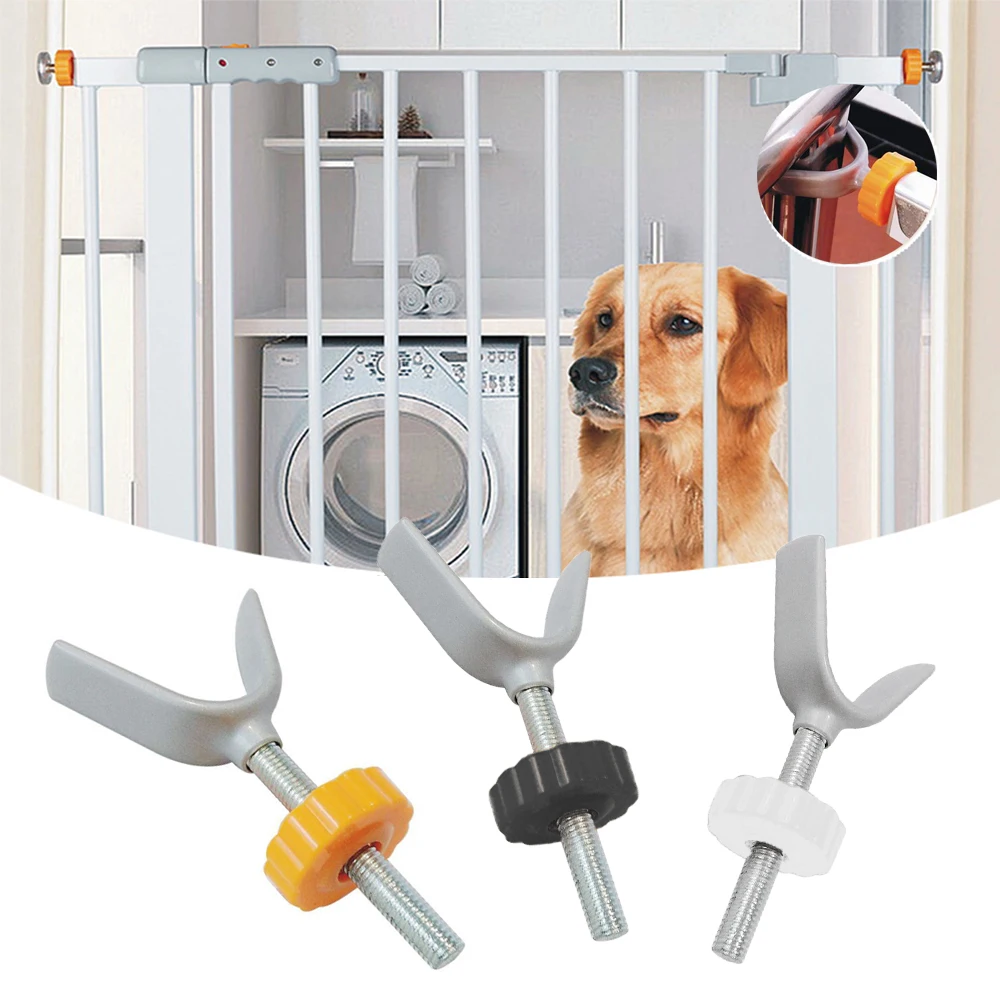 Gate Staircase Fence Pet Safety With Locking Gate Bar Install Y Shaped Fence Screws Gate Bolts Screws/Bolts Bolt Nut