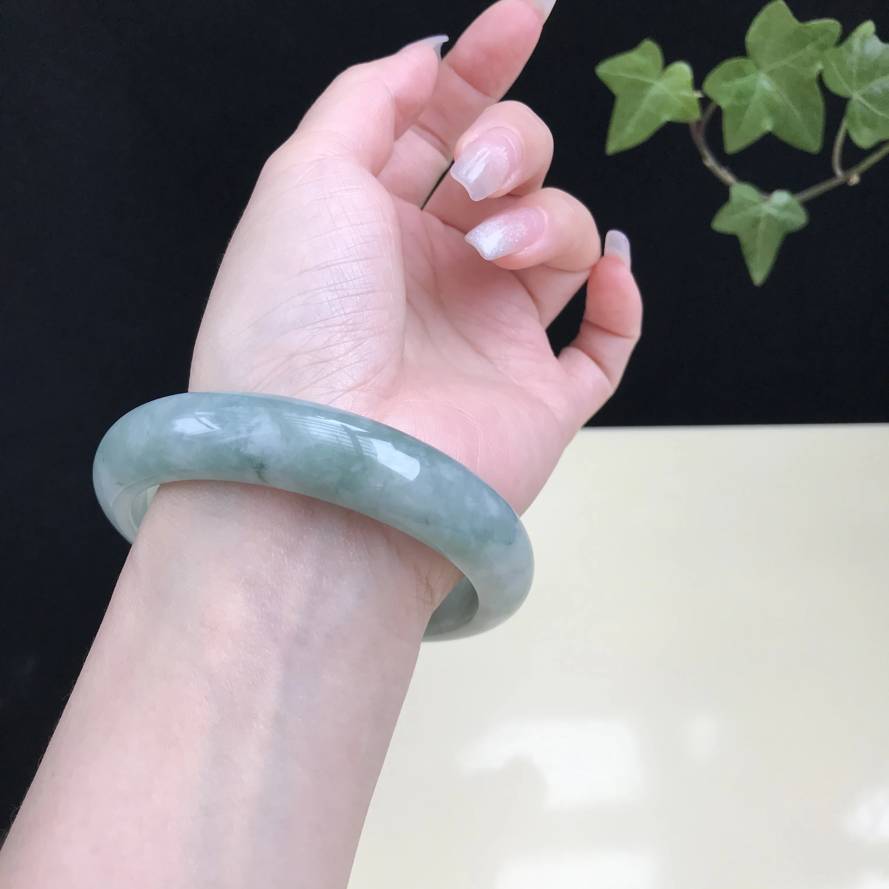 

Burma 100%Genuine High-end Jadeite Bracelet Jewelry Jade Bangles For Women 63mm (With Certificate)