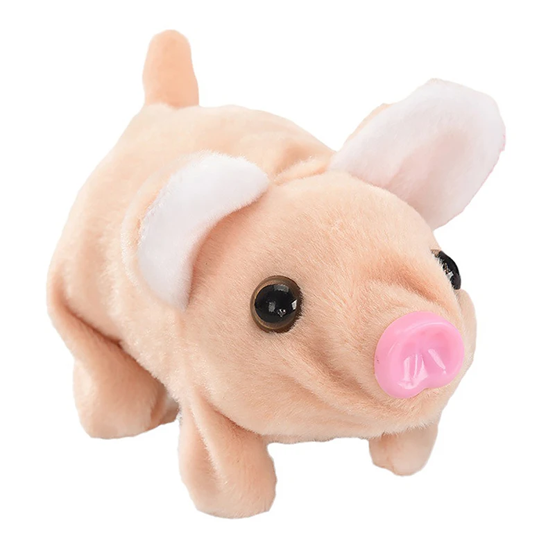 Electric Plush Piggy Toy Stuffed Pig Dolls Cute Animal Doll Walk Barking Tail Wagging Toys For Kid Birthday Gifts