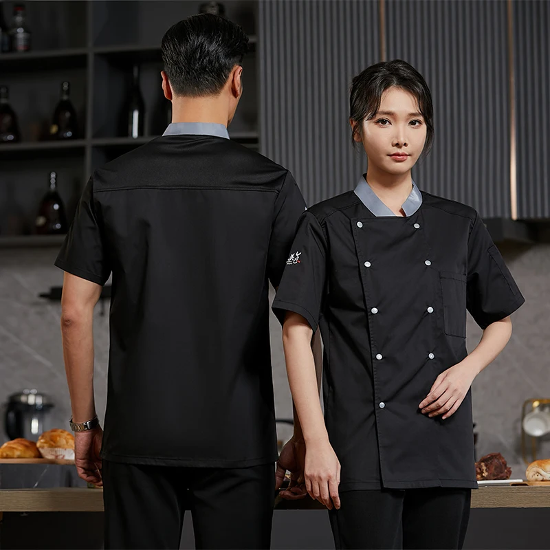 زي طاه محترف للمطبخ ، زي الطبخ ، قميص الطبخ ، الكافتيريا ، ملابس العمل ، المخابز ، المقهى ، وزرة النادل ، سترة