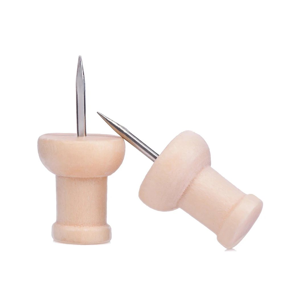 1box School Binding Supplies With Organizing Container Decorative Photo Wall Home Wooden Thumbtack Office Push Pin Craft Drawing