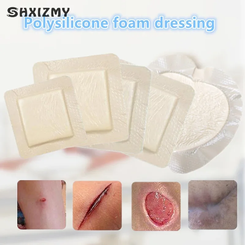 

Soft Polysiloxane Gel Polyurethane Foam Dressing Postoperative Wound Patch Cesarean Section Patch Pressure Sore High Absorption