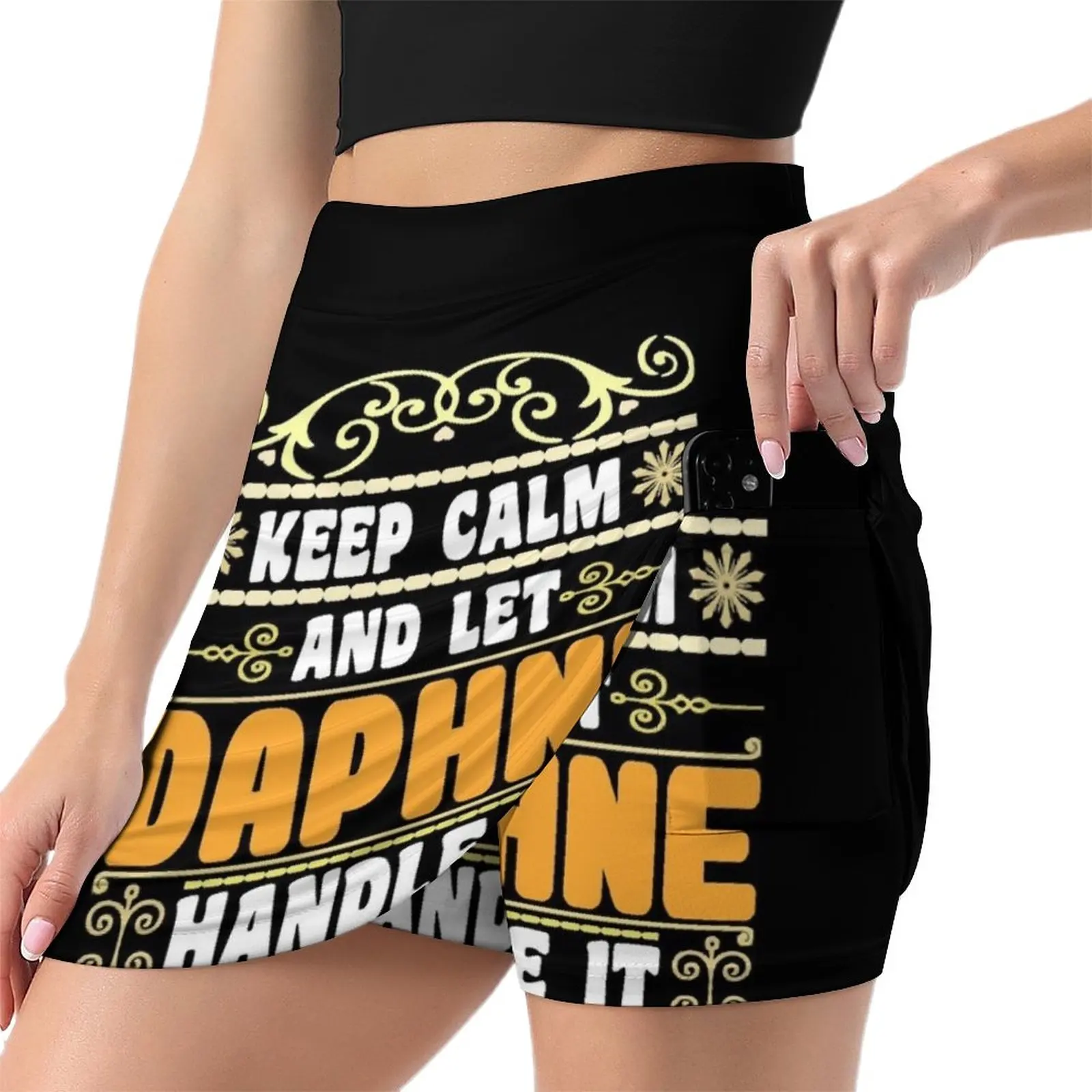 Keep Calm And Let Daphne Handle It, Daphne name Light proof trouser skirt Womens dresses rave outfits for women cute skirt