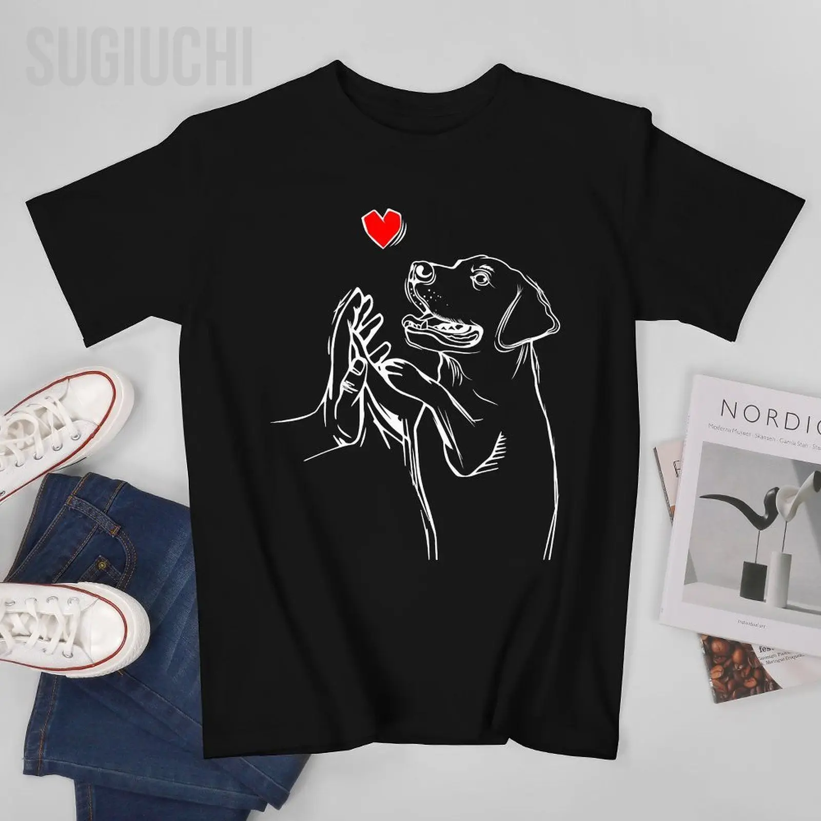 Men Labrador Retriever Love Golden Black Lab Dad Mom Tshirt Tees O-neck T Shirts Women Boys 100% Cotton Short T-Shirt Unisex