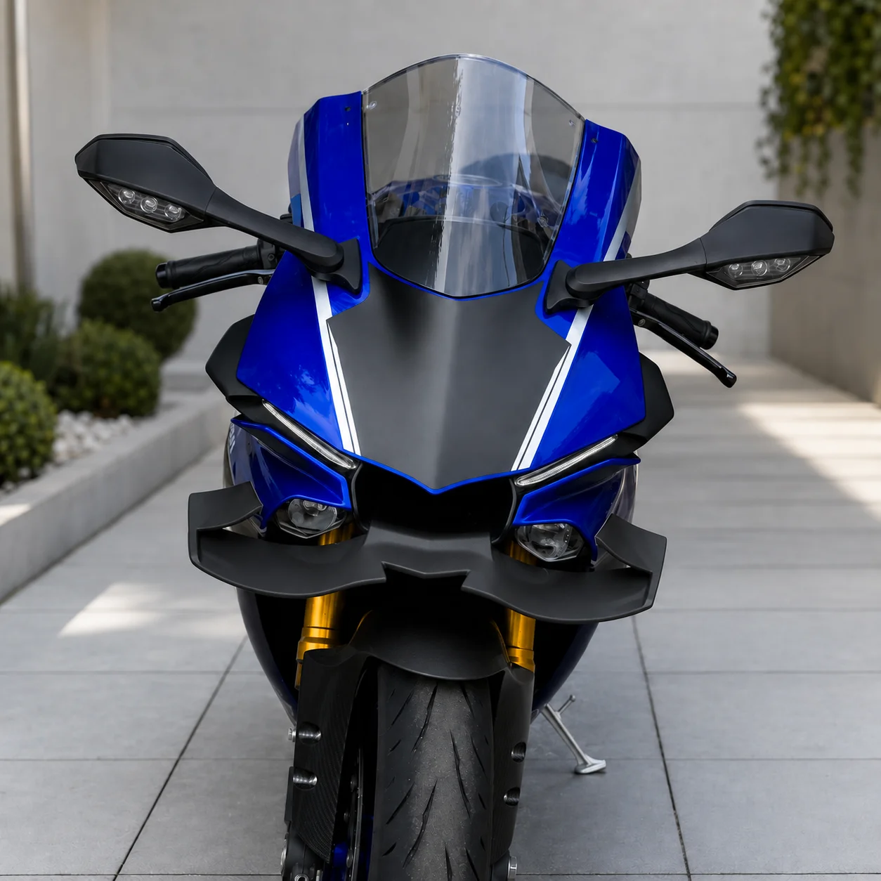 Motorcycle Front Spoiler For YAMAHA YZF-R1 2015-2019 Front Lower Lip Wind Wing Aerodynamics Fairing Winglets Accessories