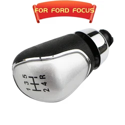 5/6 Speed MT Gear Head Shift Knob for Ford Focus 2 MK2 2005 - 2011 Fiesta MK7 Kuga 2008-12 Leather Gaiter Boot Replacement Parts