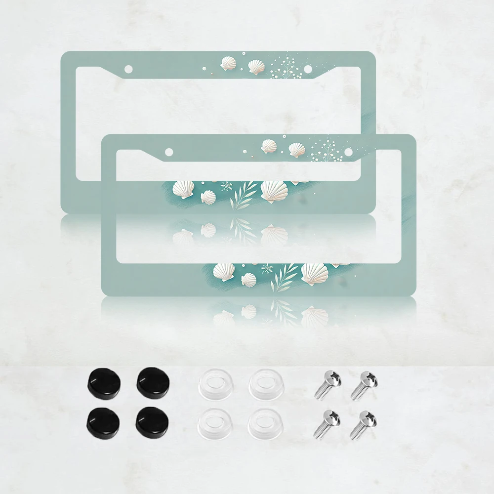 

Рамка для номерного знака автомобиля, 2 шт., белый дизайн, металлическая отделка, рамка для номерного знака, автомобильные аксессуары