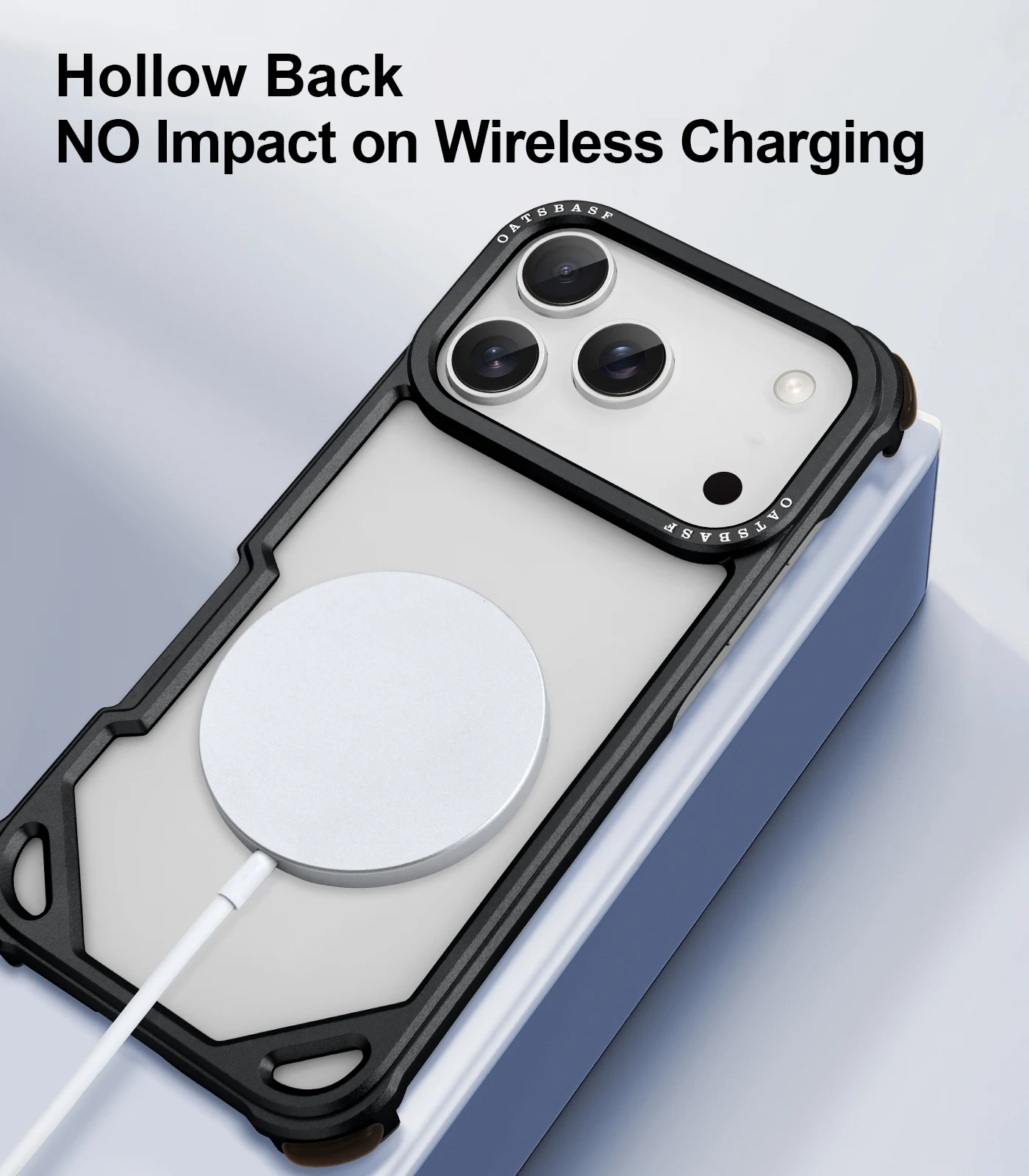 

Oatsbasf Ultra-thin Phone Case for iPhone 17 Air/17 Pro/Pro Max Metal Frameless Minimalist Wireless Charging Protecitve Cover