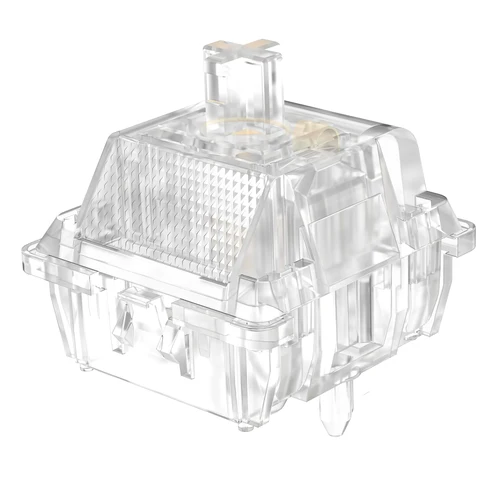 Imagen 1 del producto Interruptores lineales DUROCK Ice King, interruptor RGB transparente con resorte progresivo de 62g, interruptores de teclado de línea suave lubricados de 5 pines