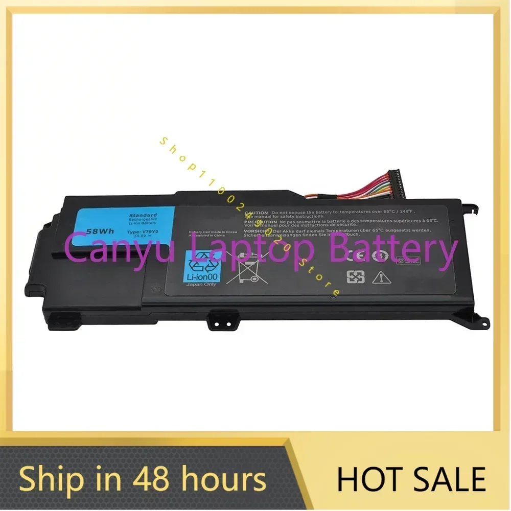 

2024 14,8 В 58 Втч V79Y0 для XPS L412x L412z 14z 14Z-L412X 14Z-L412Z V79YO YMYF6 0YMYF6 Новый аккумулятор для ноутбука с гарантией один год