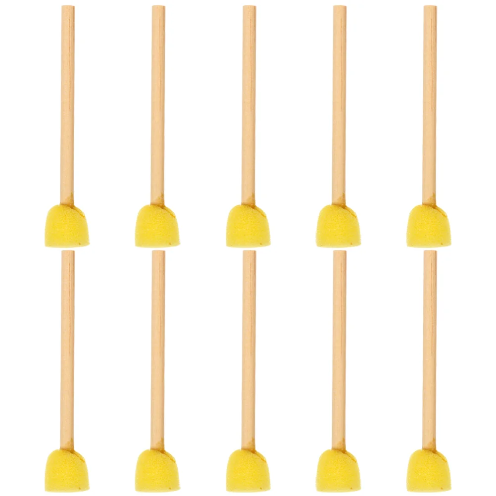 12 Pcs Sponge Foam Paint Brushes with Wooden Handle Round for Painting Sponges Suite 850X150X150CM Yellow Child