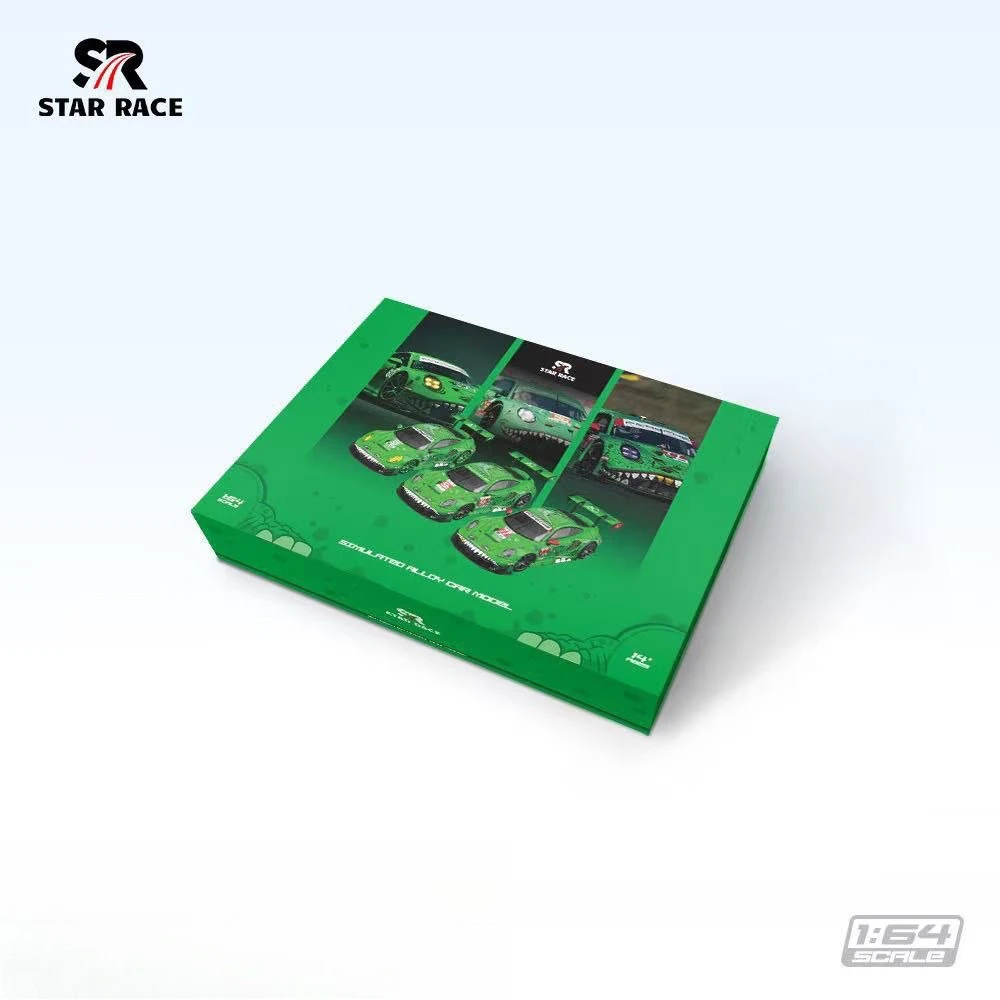 1:64 Porsche 911 GT3 R 77 AO Racing 2024 IMSA Rexy Roxy Miniature originali in vera scala Modello di veicolo pressofuso in lega premium