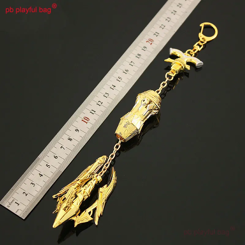 12cm Flying God Claw Figures Mini Metal Equipment Gold Alloy Model Keychain Ornaments Decorative Christmas Gift Kids Toys HG282