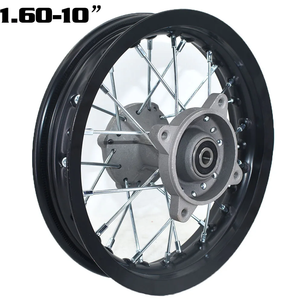 1.60-10 inch Rear aluminum Rims Brake Wheel Rims Hub for Mini Dirt pit bike Small cross motor 2 stoke Engine off-road motorcycle