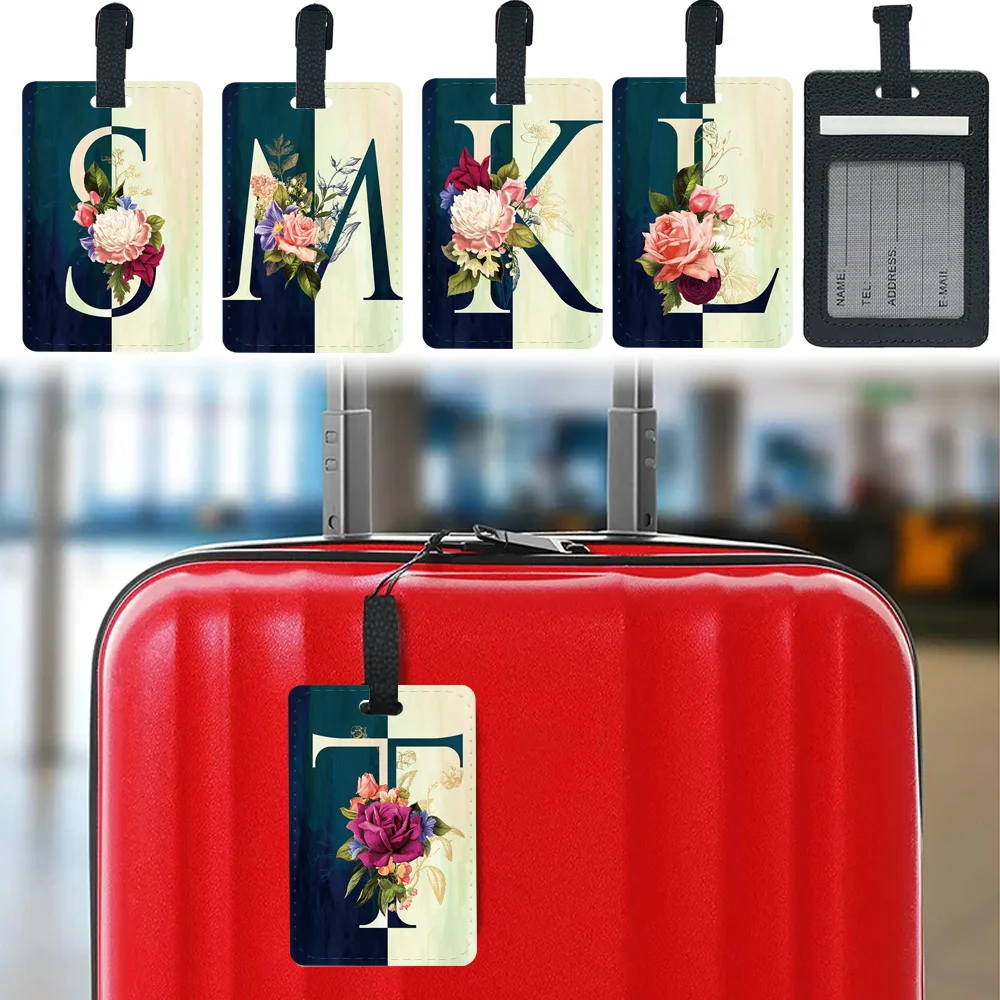 

Pu Luggage Tag Pass Portable Personalized Luggage Tag Travel Accessories Baggage Boarding Tag ID Name Address Half Pattern